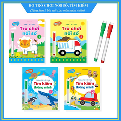 Combo 4 quyển trò chơi nối số và tìm kiếm thông minh.