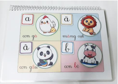 Học liệu bóc dán chữ cái tiếng Việt.