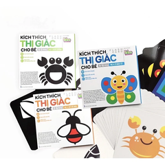 Combo 4 Bộ Thẻ Kích Thích Thị Giác Cho Trẻ 0-3 Tuổi Giúp Bé Phát Triển Não Bộ