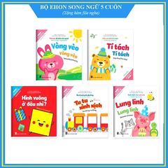 Combo 5 quyển Ehon nuôi dưỡng tâm hồn cho bé song ngữ Anh - Việt.