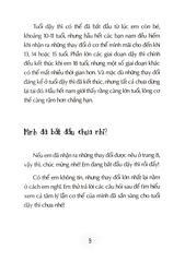 Tuổi dậy thì từ "cậu bé" đến "Anh chàng" dành cho bé trai từ 9 đến 15 tuổi.