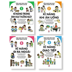 Combo 4 quyển cẩm nang sinh hoạt bằng tranh cho bé.