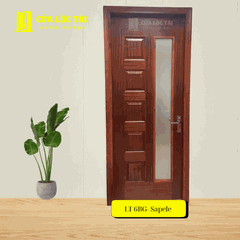 Cửa gỗ HDF Veneer 6BG -Sapele