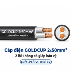 Cáp Điện GOLDCUP 2x50mm² Không Giáp Cu/XLPE/PVC 0,6/1kV