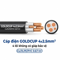 Cáp Điện GOLDCUP 4×2.5mm² 4 Lõi Không Giáp Cu/XLPE/PVC 0,6/1kV