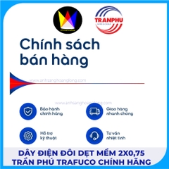 Dây Điện Đôi Dẹt Mềm 2x0,75 Trần Phú Trafuco Chính Hãng