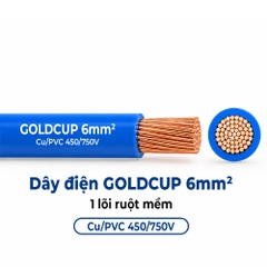 Dây Điện GOLDCUP 6mm² 1 Lõi Ruột Mềm Cu/PVC 450/750V