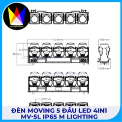 Đèn Moving 5 Đầu LED 4in1 MV-5L IP65 M Lighting