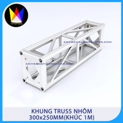 Khung Truss Nhôm 300x250mm Bản Mã (Khúc 1M)
