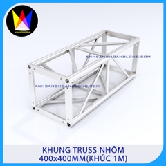 Khung Truss Nhôm 400x400mm Bích Hộp (Khúc 1M)