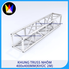 Khung Truss Nhôm 400x400mm Bích Hộp (Khúc 2M)