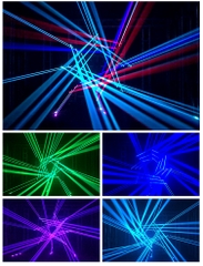 Đèn Moving Laser 6 Đầu Độc Lập Full RGB