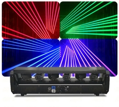Đèn Moving Laser 6 Đầu Độc Lập Full RGB