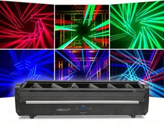 Đèn Moving Laser 6 Đầu Độc Lập Full RGB