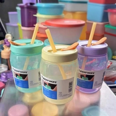 Hộp Jar 550ml có ống hút