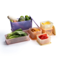 Bộ 7 Hộp Trữ Khô Và Mát Tupperware Cubix 650ml, 1L, 1.4L, 3.1L