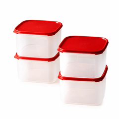 Hộp Tupperware Trữ Khô Modular Mates Oval Cranberry - Hộp Khô Nắp Đỏ