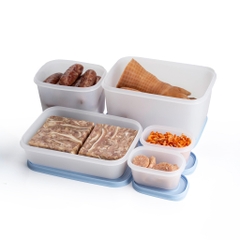 Bộ 5 Hộp Tupperware Trữ Đông Gen II  (2 hộp 170ml+1 hộp 1.1L+1 hộp 1L và 1 hộp 2.5L ) - New Tupperware