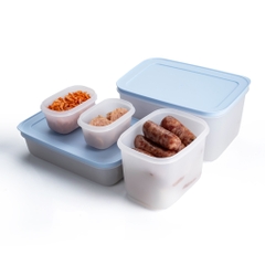 Bộ 5 Hộp Tupperware Trữ Đông Gen II  (2 hộp 170ml+1 hộp 1.1L+1 hộp 1L và 1 hộp 2.5L ) - New Tupperware