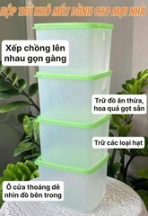 Bộ 4 Hộp Tupperware Trữ Mát 840ml - Thân Trong - Tupperware Chính Hãng