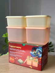 Bộ 4 Hộp Trữ Mát Cubix Square 1L và 650ml - New Tupperware