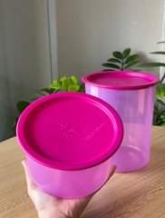 TupMalay - Set 2 Hộp Tròn One Touch 1 Lần Bấm Màu Hồng (01 Hộp 940ml+ 01 hộp 2L)