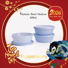 Hộp Đựng Thực Phẩm Tupperware Trữ Khô Và Mát Modular Bowl Medium 600ml Màu Xanh Dương Nhạt - New Tupperware