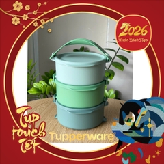 Bộ 3 Hộp Cơm Tupperware Click To Go Small Round - New Tupperware