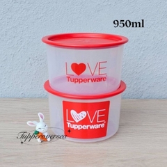 Tupmalay Hộp Mát Tròn Chữ Love Love one touch 950ml (01 Hộp)