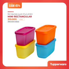 Bộ Hộp Tupperware Bảo Quản Thực Phẩm Mini Rectangular (4 hộp)
