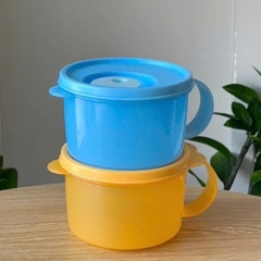 Tuptrung - Hộp đựng LVS có nút thở dạng cốc, có quai - Tupperware Crystal Wave Mug 460ml