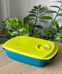 Hộp Cơm Tupperware 1L - 3 Ngăn quay LVS - Màu xanh cốm - Tupperware Malaysia Chính Hãng
