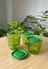 TupMalay - Premium BLSM Glass 230ml - T.M Cốc xanh lá có nắp 230ml