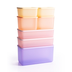 Bộ 7 Hộp Trữ Khô Và Mát Tupperware Cubix 650ml, 1L, 1.4L, 3.1L