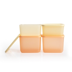 Bộ 4 Hộp Trữ Mát Tupperware Cubix Square 1L & 650ml