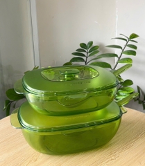 Tupmalay Tô Cơm Clear Bowl Kèm Vá Nắp Thân Trong