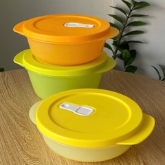 Bộ 3 Hộp Quay Lò Vi Vóng Có Nút Thở 390ml+600ml+800ml - Tupperware Malaysia Chất Lượng