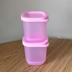 Hộp Tupperware Cubix mini Square 110ml - full màu hồng+tím - Tupperware Trung Chính Hãng