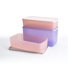 Hộp tupperware Trữ Mát Cubix Rectangle 1.4L - Màu Hồng - New Tupperware
