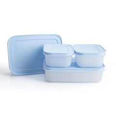 Bộ 4 Hộp Trữ Đông Tupperware Gen II 450ml & 1L Đông Dẻo Cao Cấp