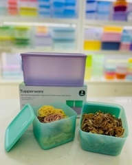 Bộ 3 Hộp Tupperware Trữ Mát Cubix Starter  3.1L & 1L - New Tupperware