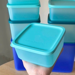 Bộ 8 Hộp  Tupperware Trữ Mát Fresh Block Squar  650ml + 1L + 1.8L  - New Tupperware Chính Hãng