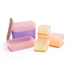 Bộ 7 Hộp Trữ Khô Và Mát Tupperware Cubix 650ml, 1L, 1.4L, 3.1L