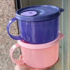 Hộp Đựng LVS Tupperware Crystal Wave Mug 460ml - Có Nút Thở Dạng Cốc, Có Quai - Tupperware Trung Chính Hãng