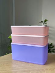Bộ 3 Hộp Trữ Mát Tupperware Cubix Rectangle 3.1L và 1.4L - New Tupperware