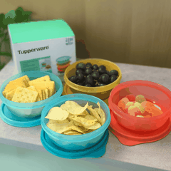 Bộ 3 Hộp Tupperware Trữ Mát và Khô Junior Bowl 300ml - Tupperware Trung Chính Hãng