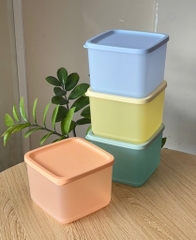 Bộ 4 Hộp Trữ Mát Medium Squae Round 1L - Màu 2026 - Tupperware Trung Chính Hãng