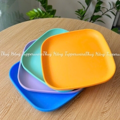 Combo Bộ Đĩa Tupperware Vuông 20cm -  4 Màu - Năm 2025 - Tupperware Trung Chính Hãng