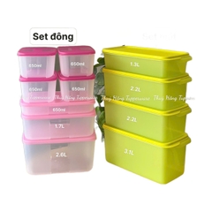 Bộ 11 Hộp Tupperware: 7 Hộp Trữ Đông FreezerMate & 4 Hộp Trữ Mát