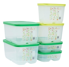 Bộ Hộp Trữ Mát Tupperware Ventsmart Hộp Có Nút Hô Hấp (06 Hộp)